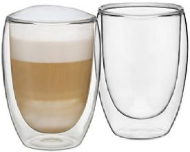 Set of Two Double Walled Thermo Glasses